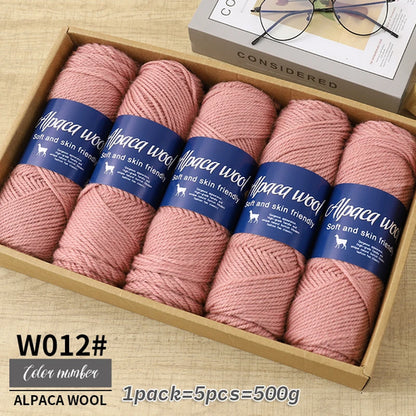 500g alpaca wool yarn, coarse yarn, hand woven to make warm and