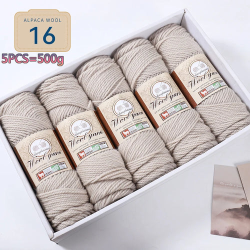 500g 1 Large Bag of Alpaca Wool Chunky Knitting Yarn, Handmade