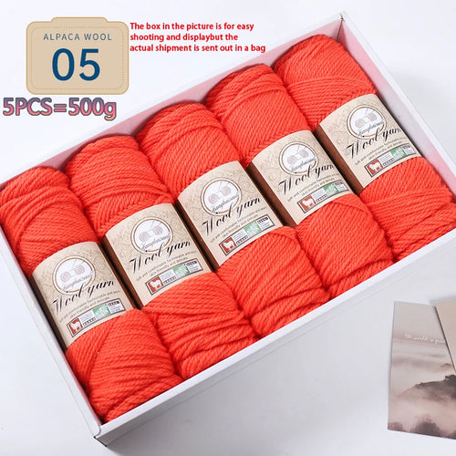 500g 1 Large Bag of Alpaca Wool Chunky Knitting Yarn, Handmade