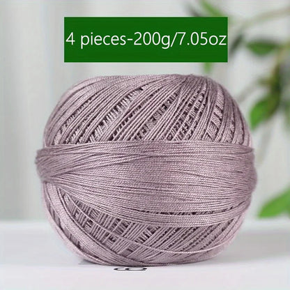 1PC Premium Mercerized Silk Lace Yarn Bundle-Soft, Durable, Vibrant