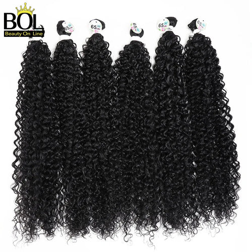 BOL Natural Curly Hair Extensions Long Synthetic Jerry Curly Bundles