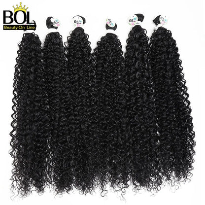 BOL Natural Curly Hair Extensions Long Synthetic Jerry Curly Bundles
