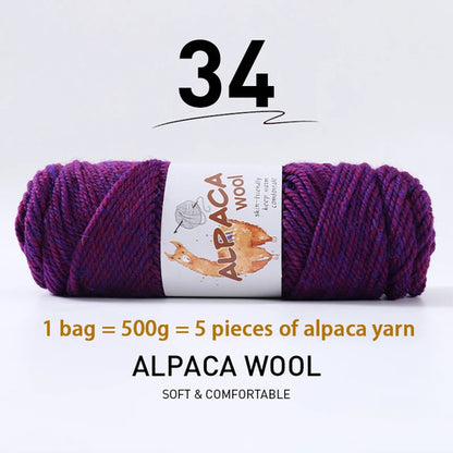 500g High-Quality Alpaca Wool Yarn 245 Thick Wool Yarn Casual Knitting