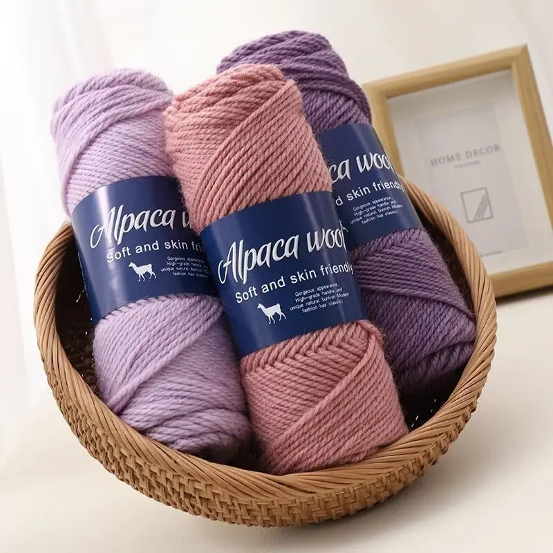 500g alpaca wool yarn, coarse yarn, hand woven to make warm and