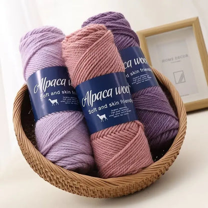 500g alpaca wool yarn, coarse yarn, hand woven to make warm and