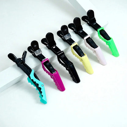 9Pc Alligator Clips Hairdresser Clips Steel Needle Tip Tail Comb Heat