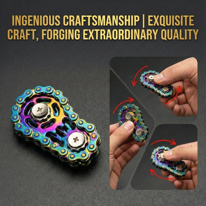 Bicycle Chain Finger Spinner, Silent CNC Machined Stainless Steel Gear