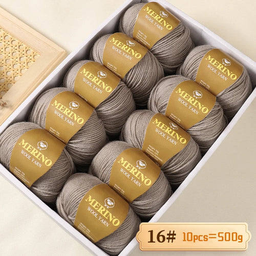 500g of High-Quality 212 Medium-Fine Alpaca Wool Yarn 10 pack