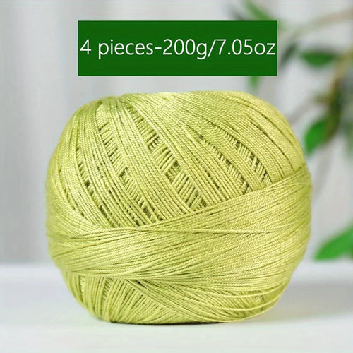 1PC Premium Mercerized Silk Lace Yarn Bundle-Soft, Durable, Vibrant