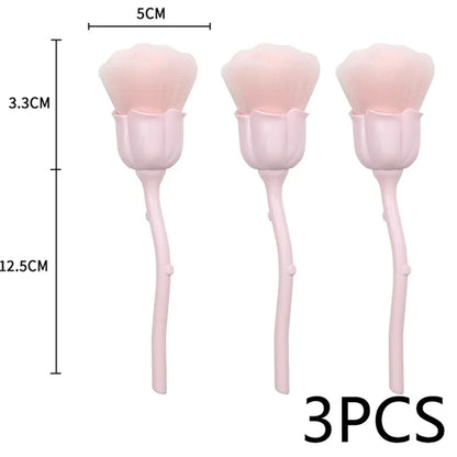 Pink Rose Soft Brush For Manicure Nail Art Dust Brush Nail Dust Brush