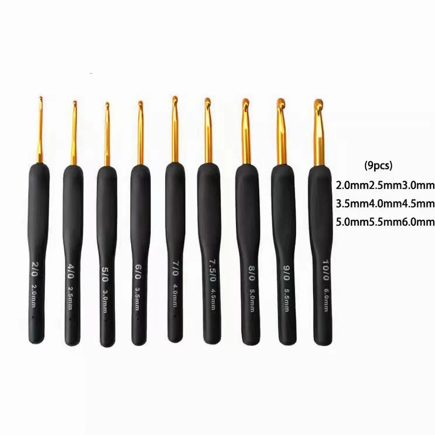 Crochet Hook Needle Silicone Handle Aluminum Crochet Needle Set