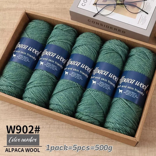 500g alpaca wool yarn, coarse yarn, hand woven to make warm and