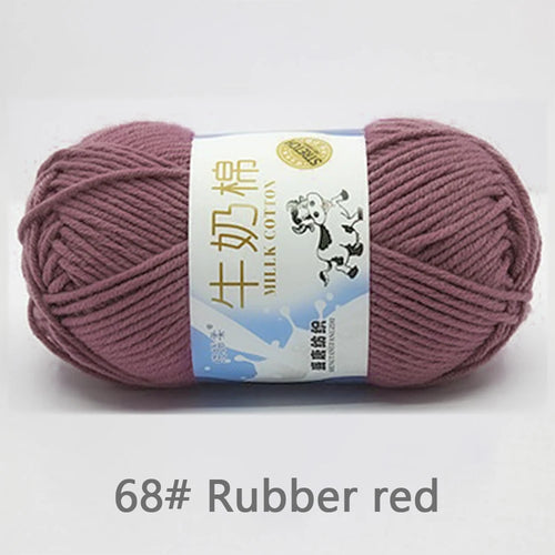 50Gram/Set Milk Cotton Yarn Crochet Line High-quality 5 Strand Milk