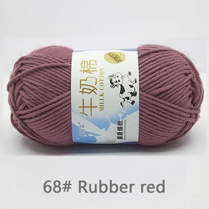 50Gram/Set Milk Cotton Yarn Crochet Line High-quality 5 Strand Milk