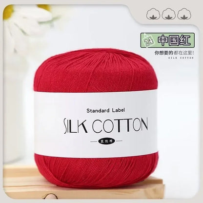 50g/PC Silk Lace Cotton Milk Crochet Yarn Baby Hand-Knitted Warm Soft