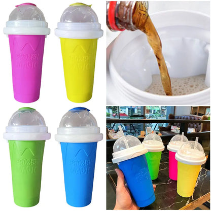 ML Quick-Frozen Slushy Maker Cup with Lid Slushy Cup For Homemade