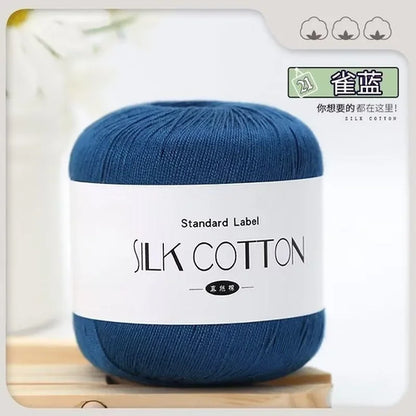 50g/PC Silk Lace Cotton Milk Crochet Yarn Baby Hand-Knitted Warm Soft