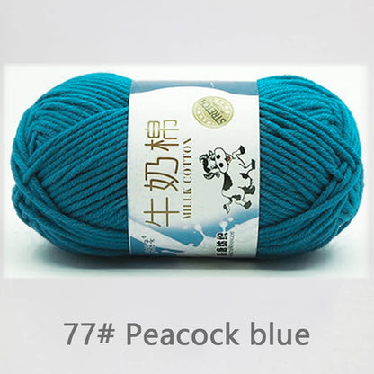 50Gram/Set Milk Cotton Yarn Crochet Line High-quality 5 Strand Milk