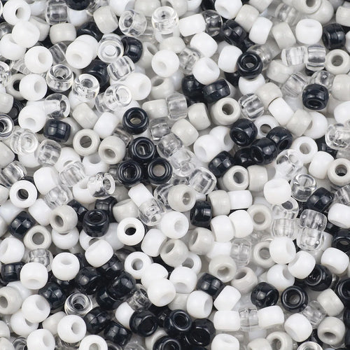 100/200/400pcs 6x9mm Solid Color Large Hole Pony Beads DIY Jewelry