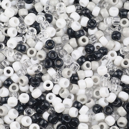 100/200/400pcs 6x9mm Solid Color Large Hole Pony Beads DIY Jewelry