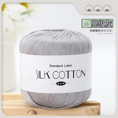 50g/PC Silk Lace Cotton Milk Crochet Yarn Baby Hand-Knitted Warm Soft