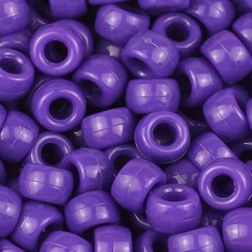 100/200/400pcs 6x9mm Solid Color Large Hole Pony Beads DIY Jewelry