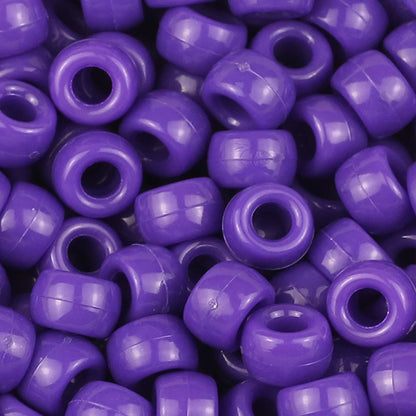100/200/400pcs 6x9mm Solid Color Large Hole Pony Beads DIY Jewelry