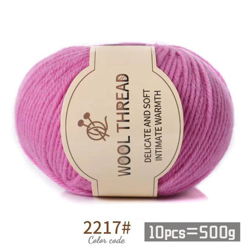 500g 290 Medium Coarse Combed Alpaca Wool Yarn, Autumn and Winter Warm