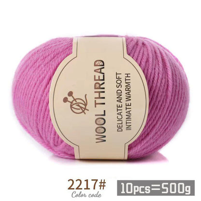 500g 290 Medium Coarse Combed Alpaca Wool Yarn, Autumn and Winter Warm