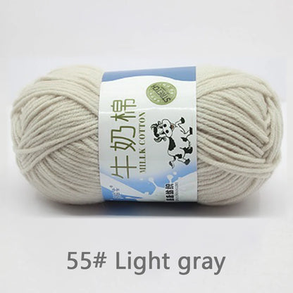 50Gram/Set Milk Cotton Yarn Crochet Line High-quality 5 Strand Milk