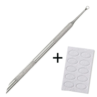 Double-Headed Stainless Steel Cuticle Remover Nail Pusher Exfoliation