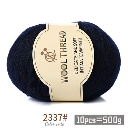 500g 290 Medium Coarse Combed Alpaca Wool Yarn, Autumn and Winter Warm
