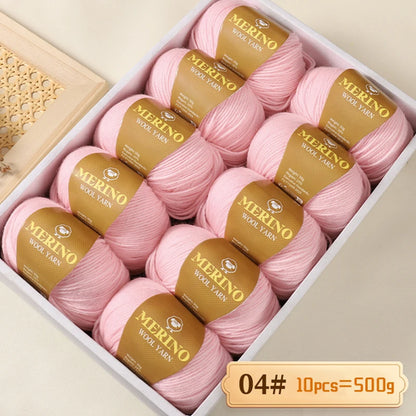 500g of High-Quality 212 Medium-Fine Alpaca Wool Yarn 10 pack