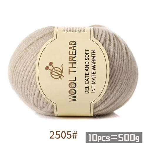 500g 290 Medium Coarse Combed Alpaca Wool Yarn, Autumn and Winter Warm