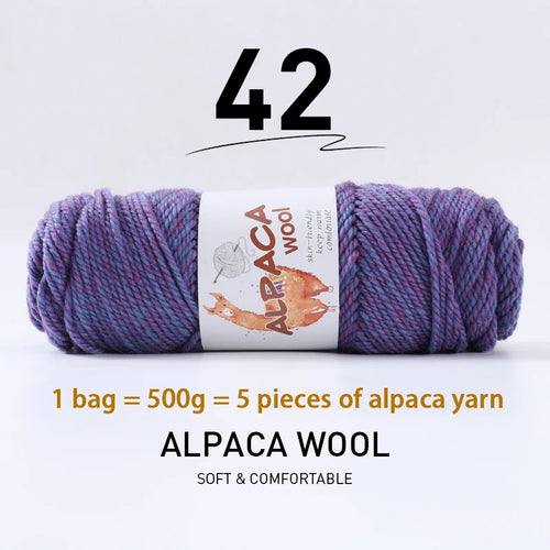 500g High-Quality Alpaca Wool Yarn 245 Thick Wool Yarn Casual Knitting