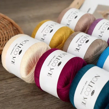 50g/PC Silk Lace Cotton Milk Crochet Yarn Baby Hand-Knitted Warm Soft