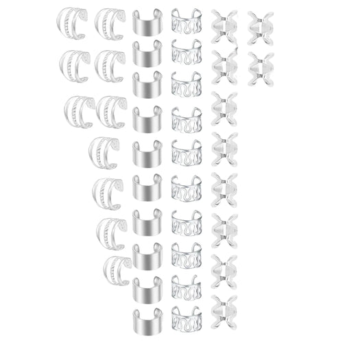 40PCS Hair Jewelry for Braids  Hair Cuffs Multi Style Rings Adjustable