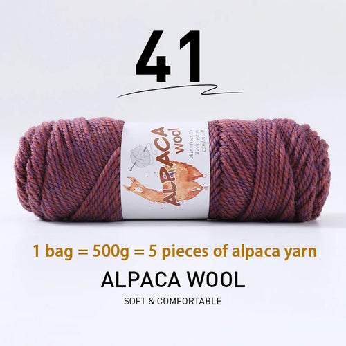 500g High-Quality Alpaca Wool Yarn 245 Thick Wool Yarn Casual Knitting
