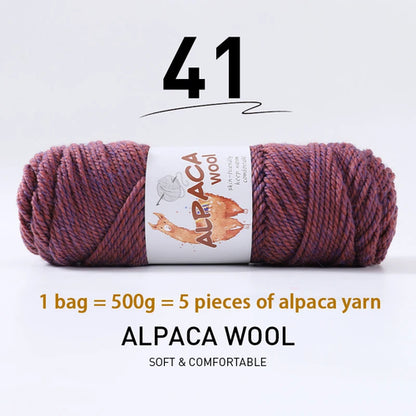 500g High-Quality Alpaca Wool Yarn 245 Thick Wool Yarn Casual Knitting