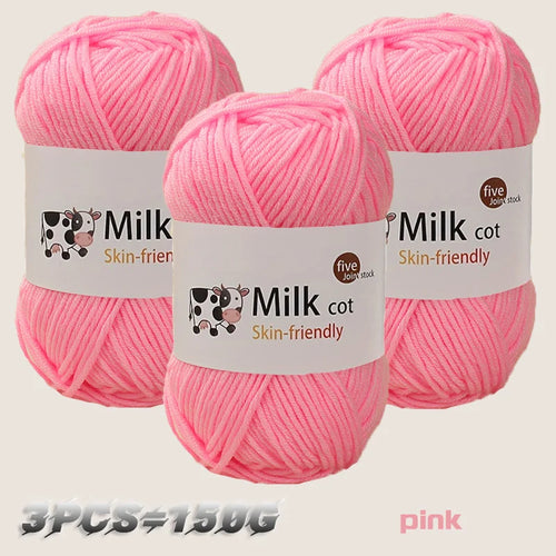 150g milk yarn handmade medium coarse DIY weaving yarn ball for