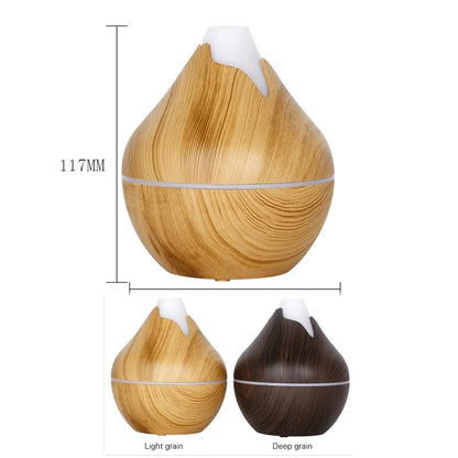 350ML USB Aroma Oil Diffuser Wood Electric Humidifier Ultrasonic Air