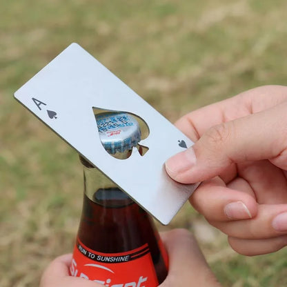Stainless Steel Spades A Winemaker Bottle Opener Playing Cards Bottle