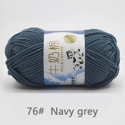 50Gram/Set Milk Cotton Yarn Crochet Line High-quality 5 Strand Milk