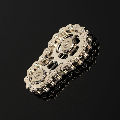 Bicycle Chain Finger Spinner, Silent CNC Machined Stainless Steel Gear