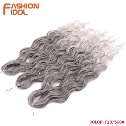 Anna Hair Synthetic Loose Deep Wave Braiding Hair Extensions 24 Inch