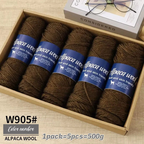 500g alpaca wool yarn, coarse yarn, hand woven to make warm and