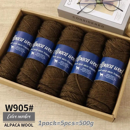 500g alpaca wool yarn, coarse yarn, hand woven to make warm and