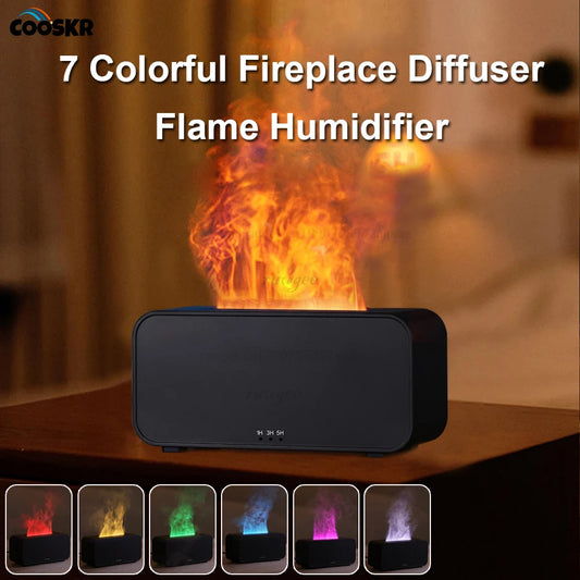 Aroma Diffuser Mini 7 Colorful Flame Air Humidifier Add Essential Oil