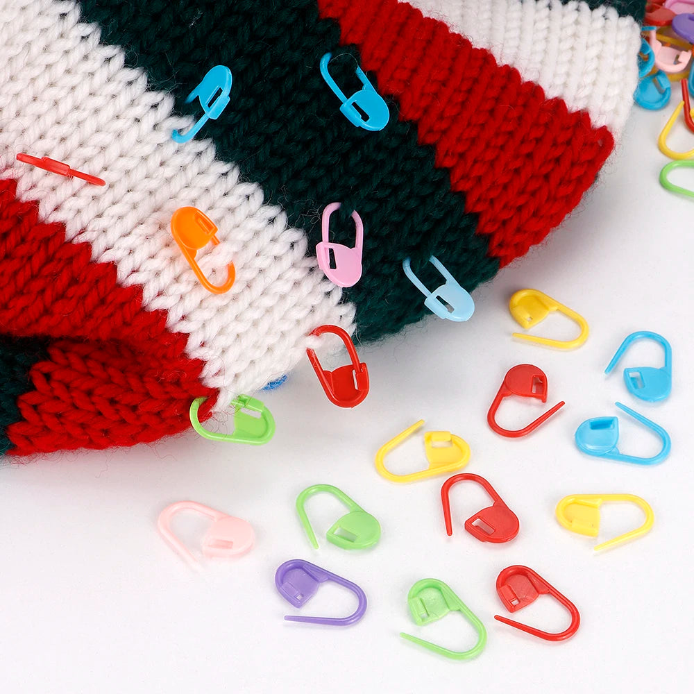 QJH 50/200/500 Pcs Mix Color Knitting/Crochet Stitch Marker