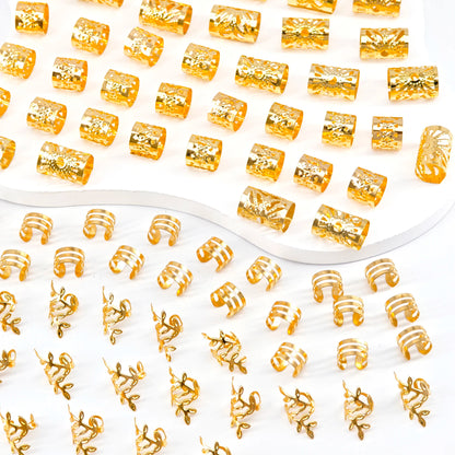 80pcs Dreadlock Hair Jewelry Accessories Hair Rings Set For Music
